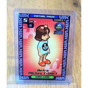Rare Virtual Magic Kingdom VMK Retro Mickey T-Shirt Card